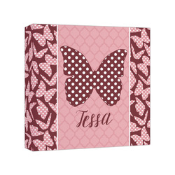 Polka Dot Butterfly Canvas Print - 8x8 (Personalized)