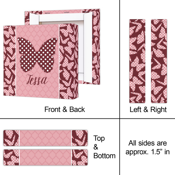 Polka Dot Butterfly 8x8 - Canvas Print - Approval