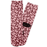Polka Dot Butterfly Adult Crew Socks (Personalized)