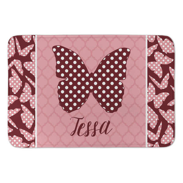 Custom Polka Dot Butterfly Anti-Fatigue Kitchen Mat (Personalized)