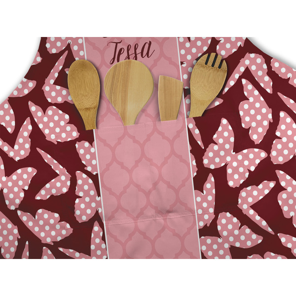 Polka Dot Butterfly Apron - Pocket Detail with Props