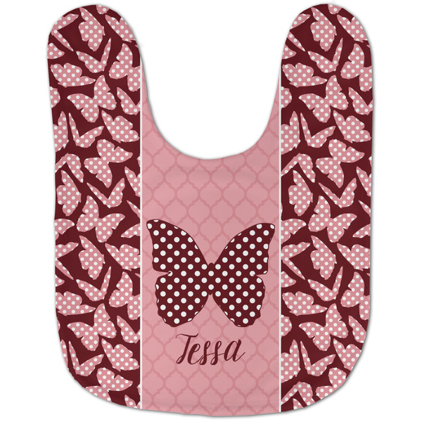 Polka Dot Butterfly Baby Bib - AFT flat