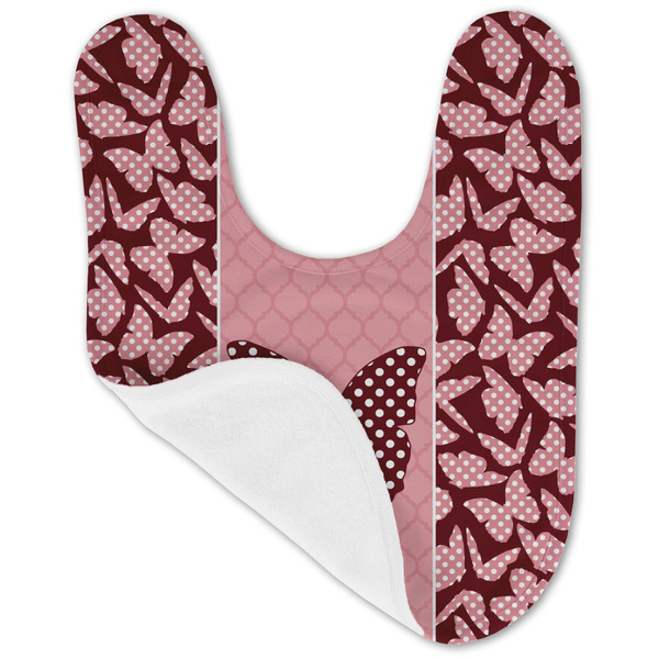 Polka Dot Butterfly Baby Bib - AFT folded