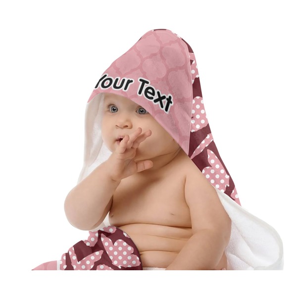 Polka Dot Butterfly Baby Hooded Towel on Child