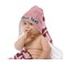 Polka Dot Butterfly Baby Hooded Towel on Child