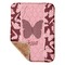 Polka Dot Butterfly Baby Sherpa Blanket - Corner Showing Soft