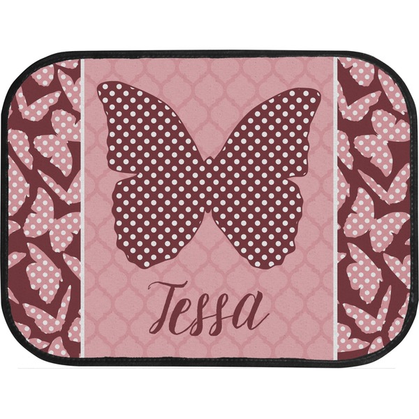 Polka Dot Butterfly Back Seat Car Mat