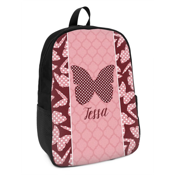 Custom Polka Dot Butterfly Kids Backpack (Personalized)