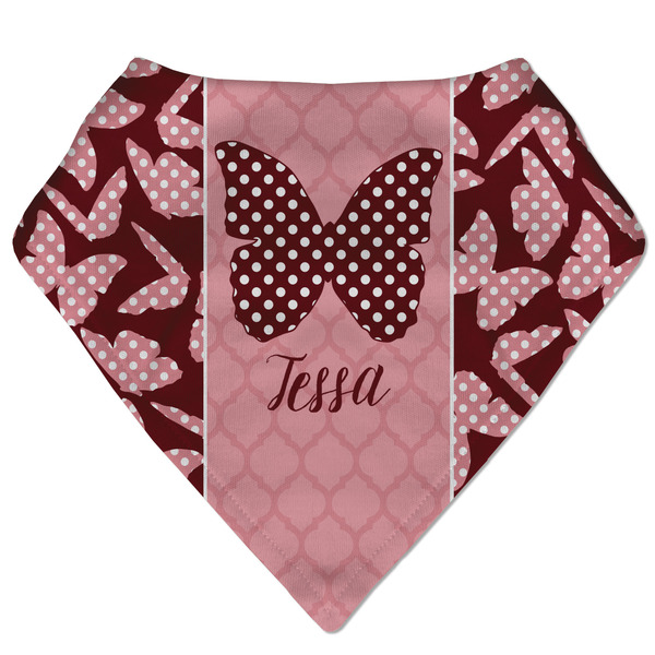 Custom Polka Dot Butterfly Bandana Bib (Personalized)
