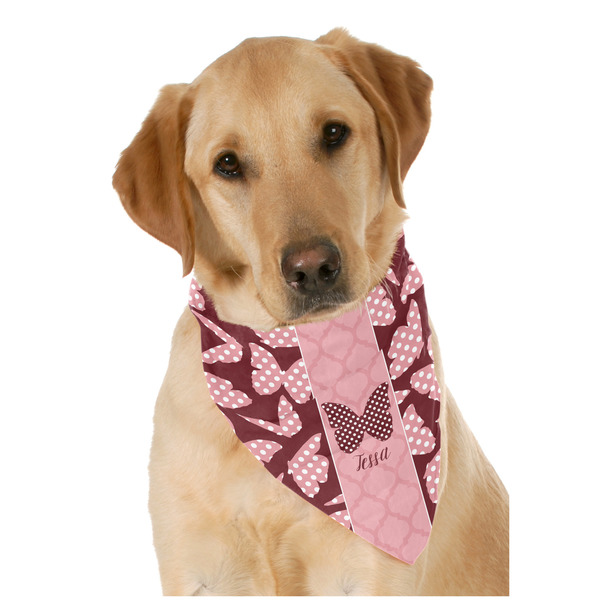 Custom Polka Dot Butterfly Dog Bandana Scarf w/ Name or Text