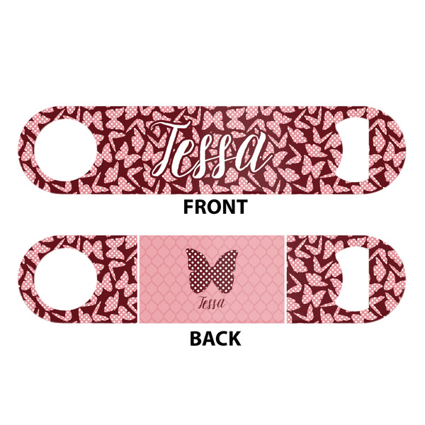 Polka Dot Butterfly Bar Bottle Opener - White - Approval