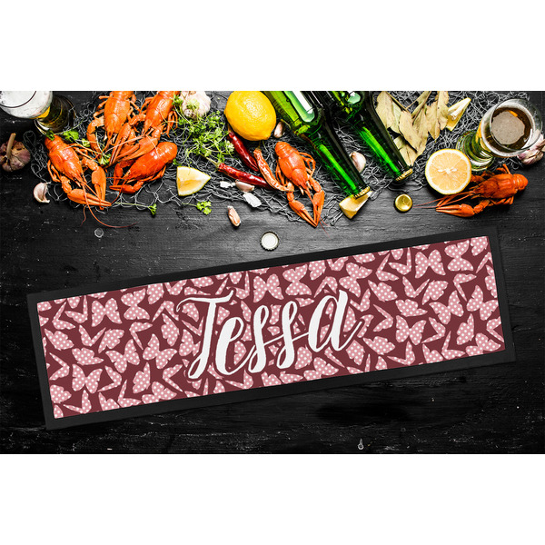 Polka Dot Butterfly Bar Mat - Large - LIFESTYLE