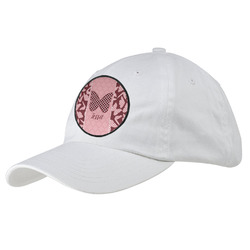Polka Dot Butterfly Baseball Cap - White (Personalized)