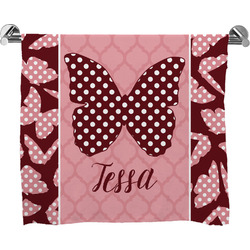 Polka Dot Butterfly Bath Towel (Personalized)