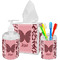 Polka Dot Butterfly Bathroom Accessories Set (Personalized)