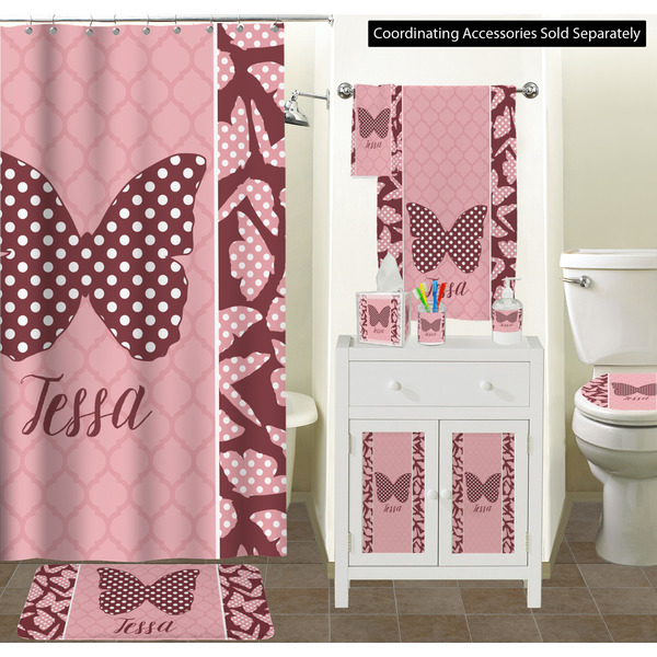 Polka Dot Butterfly Bathroom Scene