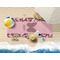 Polka Dot Butterfly Beach Towel Lifestyle