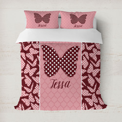 Polka Dot Butterfly Duvet Cover (Personalized)