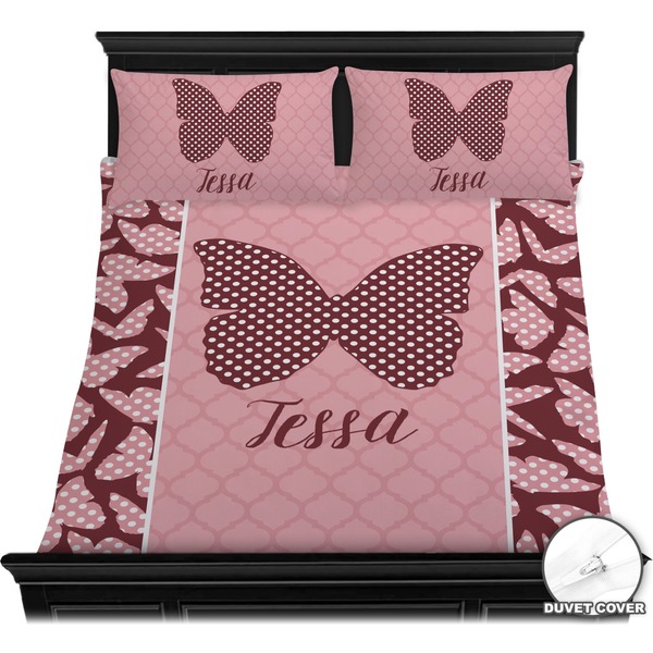 Polka Dot Butterfly Bedding Set (Queen) - Duvet