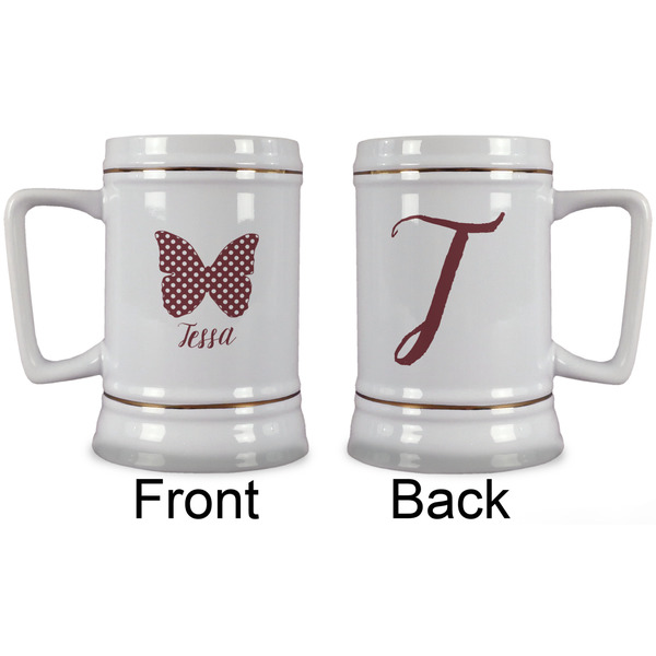 Polka Dot Butterfly Beer Stein - Approval