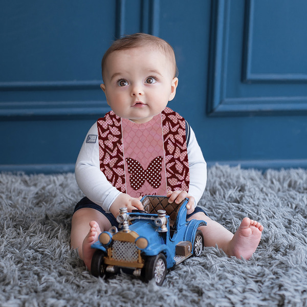 Polka Dot Butterfly Bib Lifestyle Boy