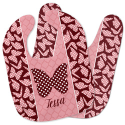 Polka Dot Butterfly Baby Bib w/ Name or Text