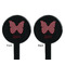 Polka Dot Butterfly Black Plastic 7" Stir Stick - Double Sided - Round - Front & Back