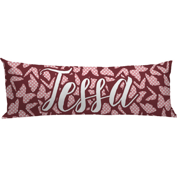 Custom Polka Dot Butterfly Body Pillow Case (Personalized)