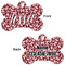 Polka Dot Butterfly Bone Shaped Dog ID Tag - Large - Approval