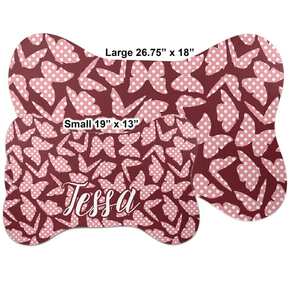 Polka Dot Butterfly Bone Shaped Mat Comparison