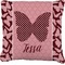 Polka Dot Butterfly Burlap Pillow 18"
