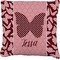 Polka Dot Butterfly Burlap Pillow 22"