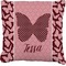 Polka Dot Butterfly Burlap Pillow 24"