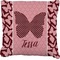 Polka Dot Butterfly Faux-Linen Throw Pillow 26" (Personalized)