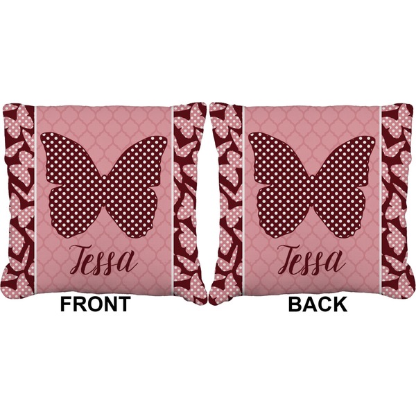 Polka Dot Butterfly Burlap Pillow Approval