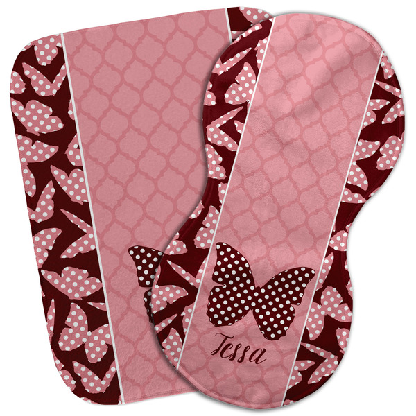 Custom Polka Dot Butterfly Burp Cloth (Personalized)