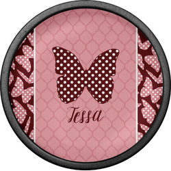Polka Dot Butterfly Cabinet Knob (Black) (Personalized)