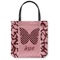 Polka Dot Butterfly Canvas Tote Bag (Front)