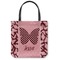 Polka Dot Butterfly Canvas Tote Bag - Small - 13"x13" (Personalized)