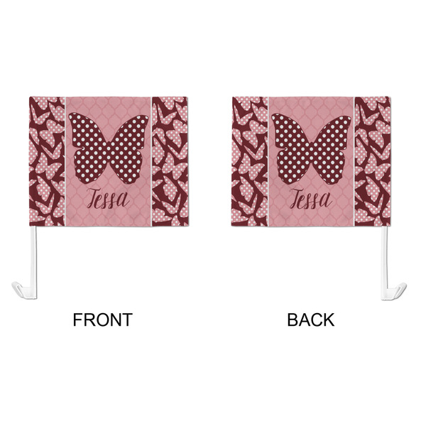 Polka Dot Butterfly Car Flag - Large - APPROVAL