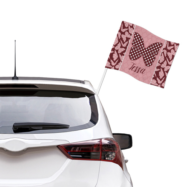 Polka Dot Butterfly Car Flag - Large - LIFESTYLE