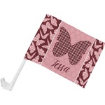 Polka Dot Butterfly Car Flag - Small w/ Name or Text