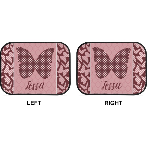 Polka Dot Butterfly Car Floor Mats (Back Seat) (Approval)
