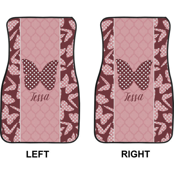 Polka Dot Butterfly Car Mat Front - Approval