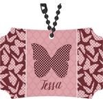 Polka Dot Butterfly Rear View Mirror Ornament (Personalized)
