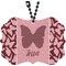 Polka Dot Butterfly Car Ornament (Front)