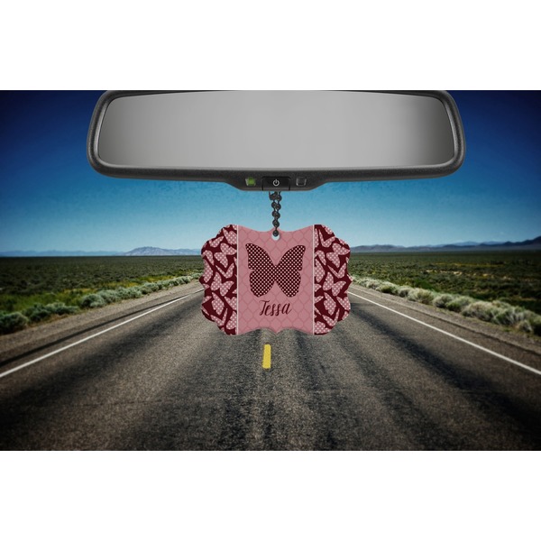Polka Dot Butterfly Car Ornament (Road)