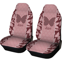 Polka Dot Butterfly Car Seat Covers (Set of Two) (Personalized)