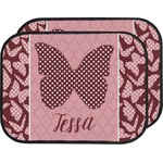Polka Dot Butterfly Car Floor Mats (Back Seat) (Personalized)