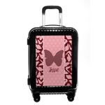 Polka Dot Butterfly Carry On Hard Shell Suitcase (Personalized)